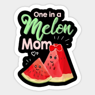 One In A Melon Mom Shirt Funny Watermelon Sticker